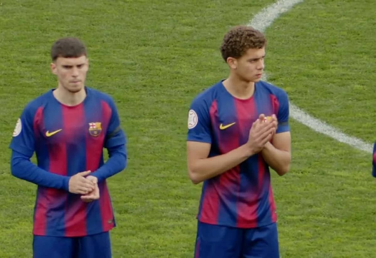 Barcelona vs Birmingham match broadcast featuring Hamza Abdulkarim