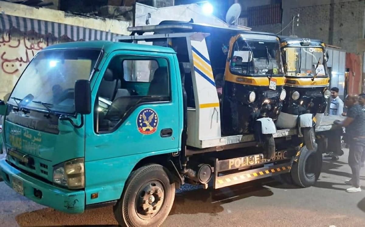 Aswan detains 15 tuk-tuk and motorcycle violations