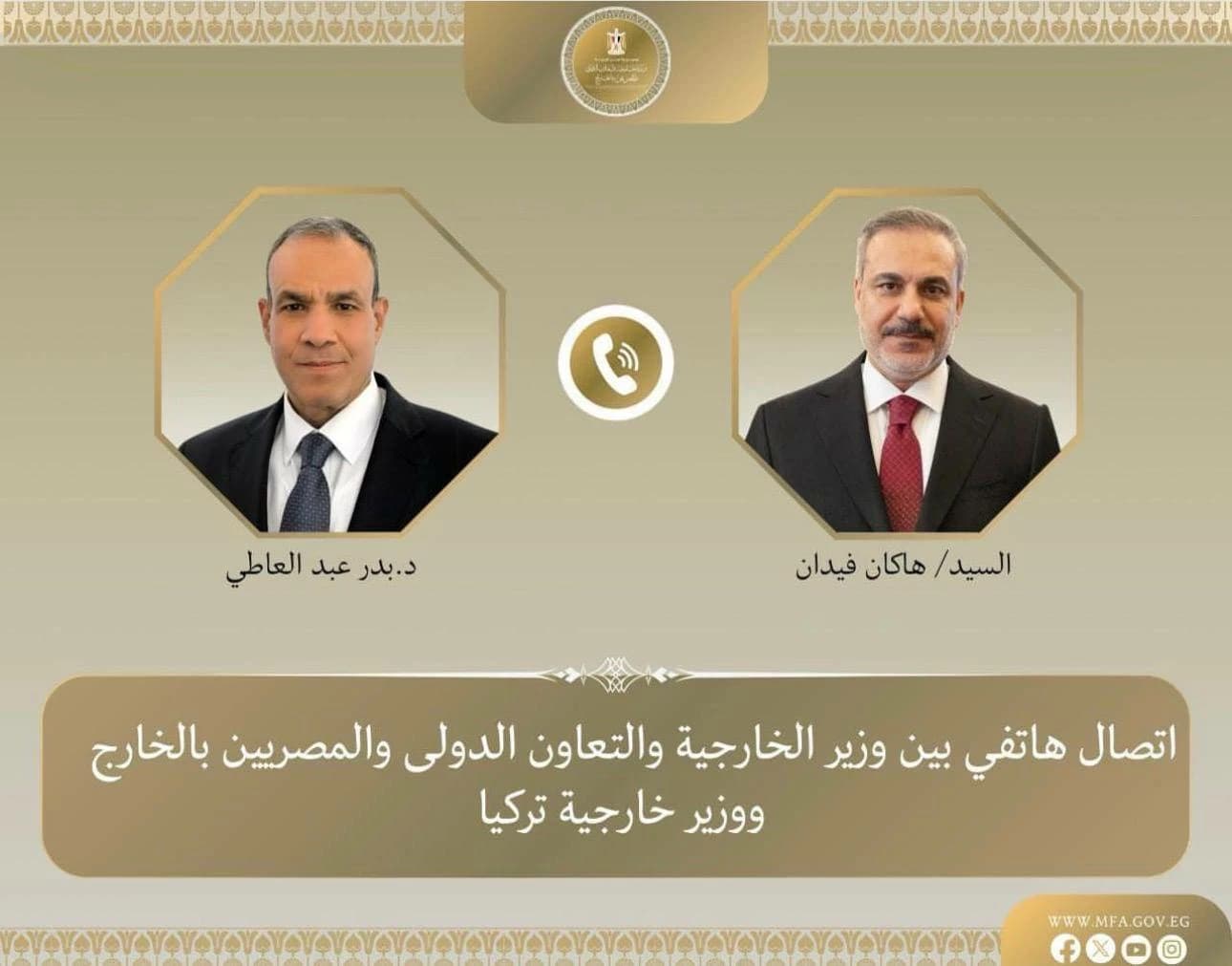 مباحثات هاتفية بين وزيري خارجية مصر وتركيا لتطوير العلاقات