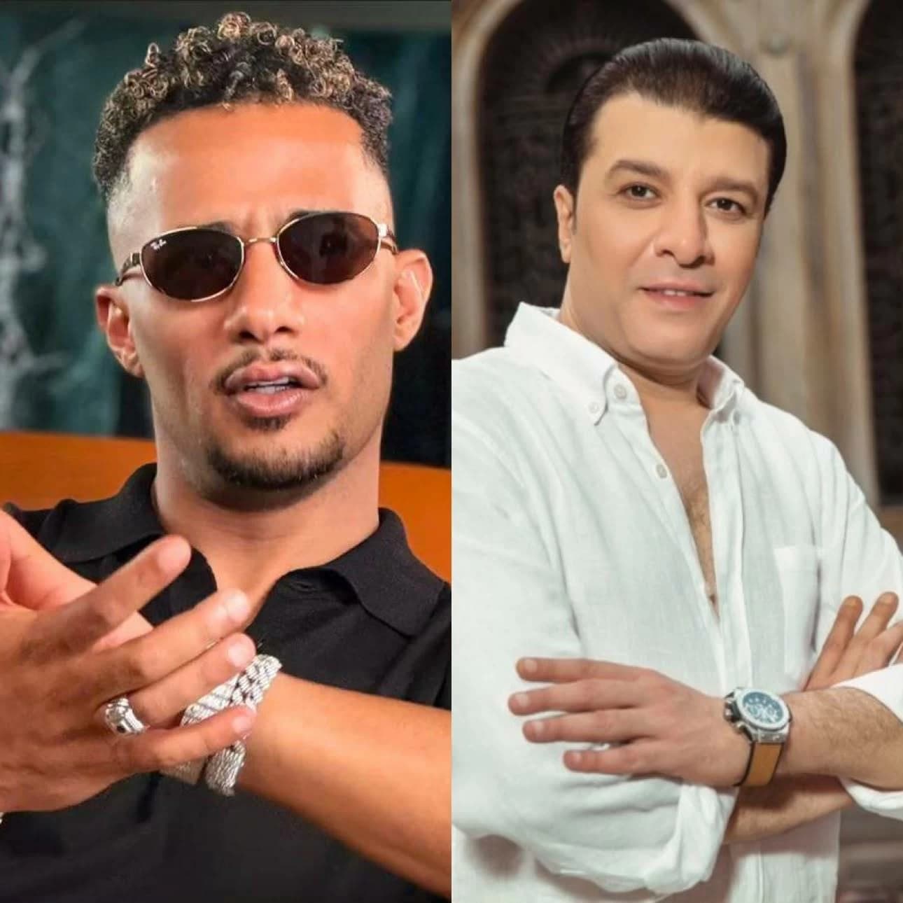 محمد رمضان يطمئن على مصطفى كامل