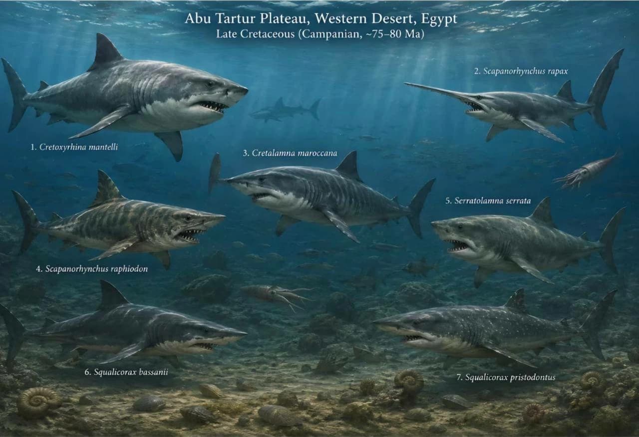 Cairo University Finds 70 Million-Year-Old Shark Burial Site