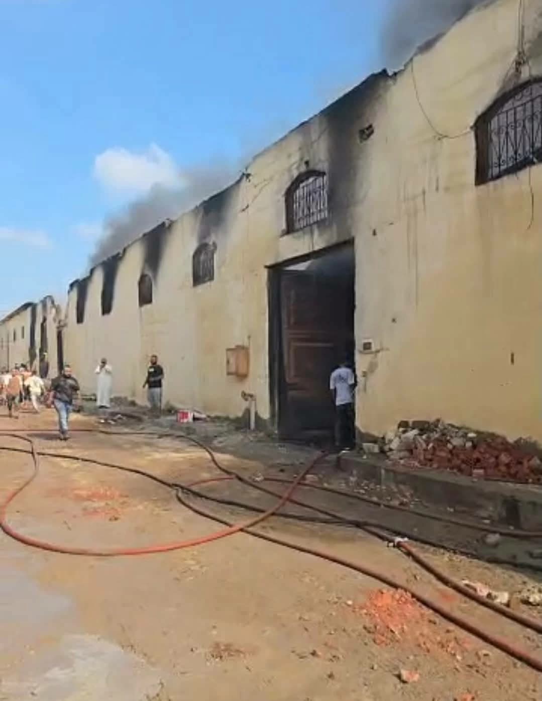 Civil Defense Starts Cooling Work in Ismailia Shoe Plant