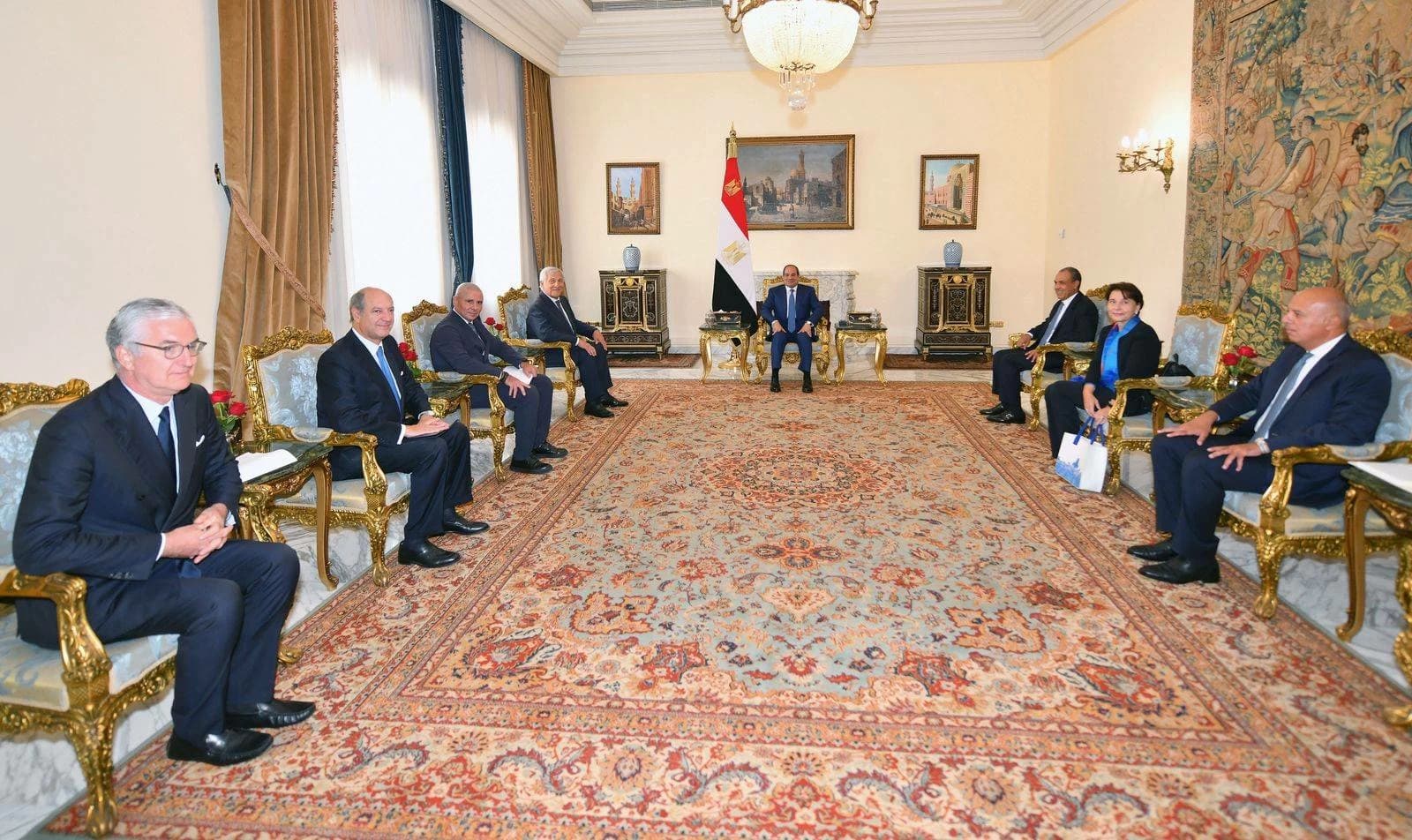 السيسي يستقبل نائب إيطالي ويدعو ميلوني لزيارة مصر