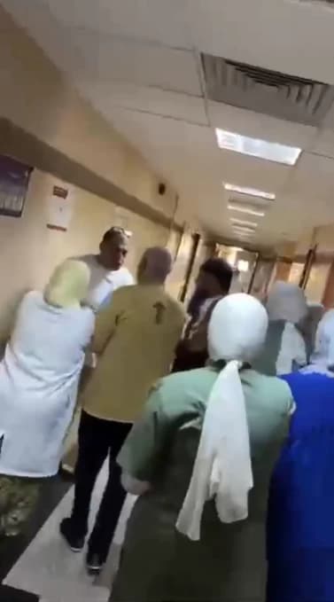 Gamal Shaban addresses hospital staff after Menoufia incident