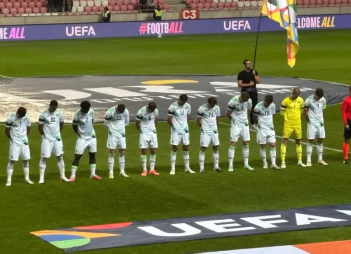 Ireland players' response to Israeli anthem