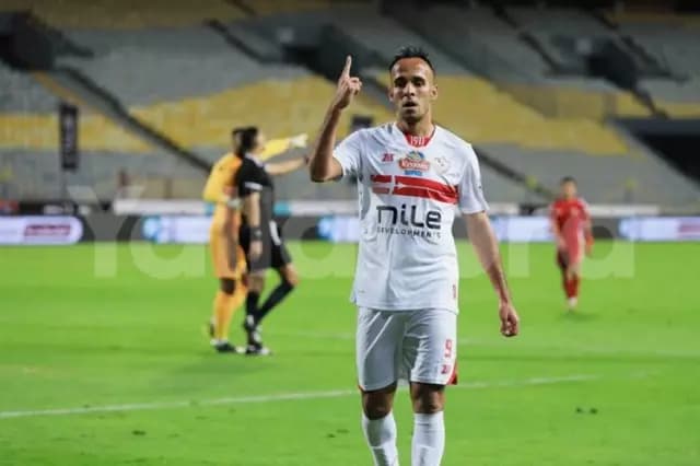 Nasser Mansy celebrates goal against Rwandan Army