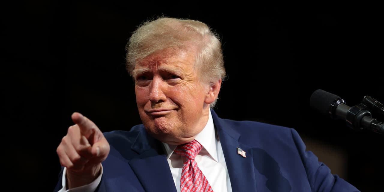 Trump Asks Democrats to Act as if on the Ballot