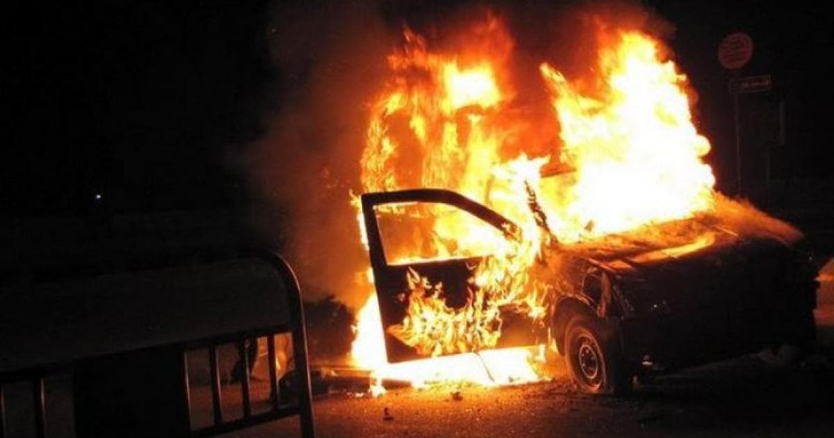 Vehicle fire near Zaatara checkpoint