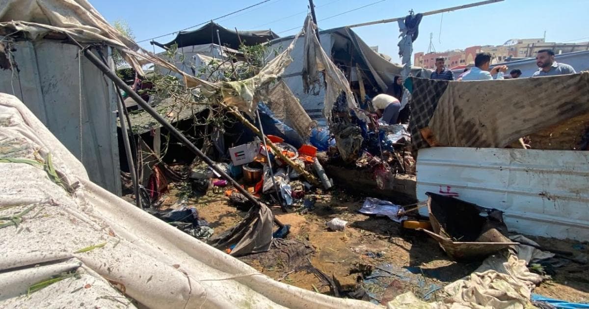 إصابات جراء قصف إسرائيلي لمخيم نازحين في خانيونس