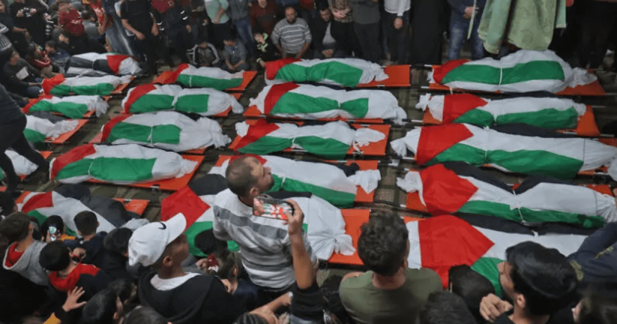 غزة تشيع 112 شهيداً من عائلتي أبو شريعة والحساينة