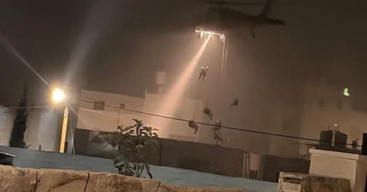 West Bank soldiers land during Yatta raid