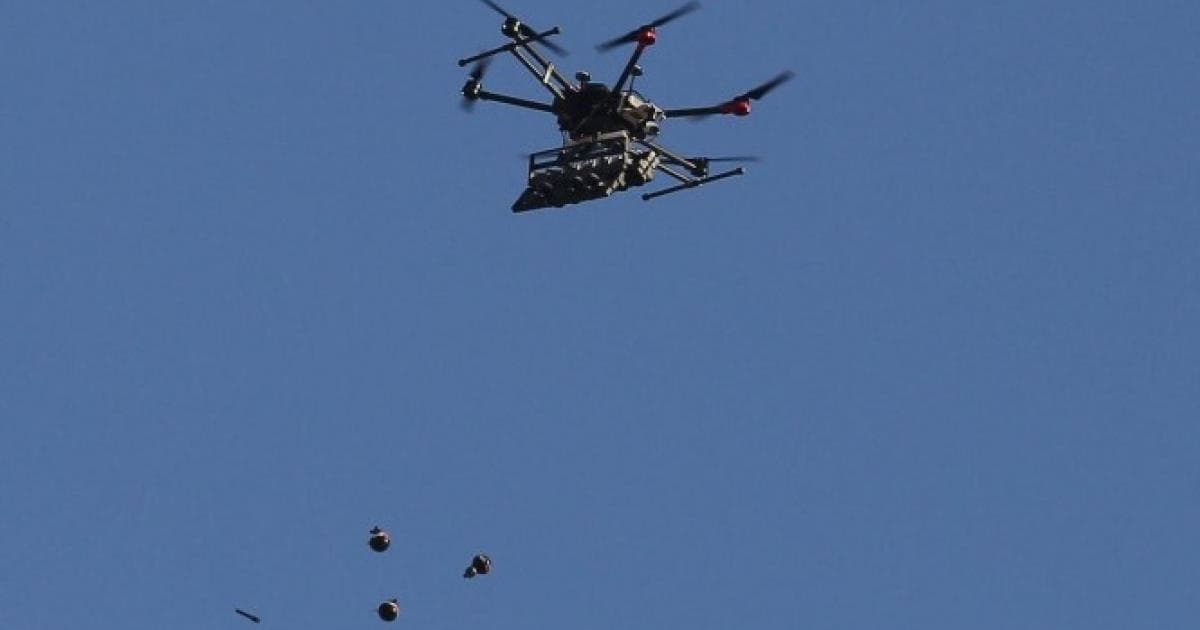 Drone drops bombs west of Rafah