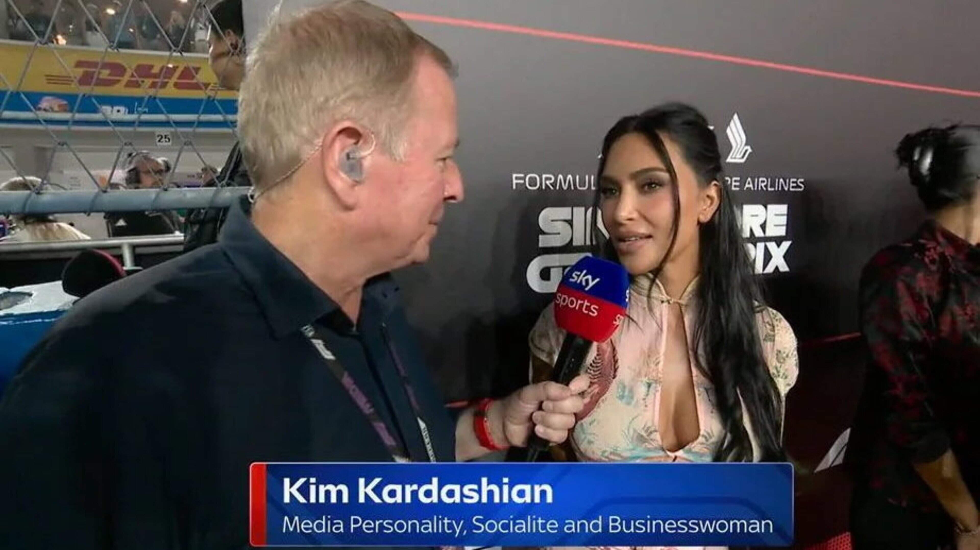 Kim Kardashian and Brundle Reconcile After Grid Walk Tensions