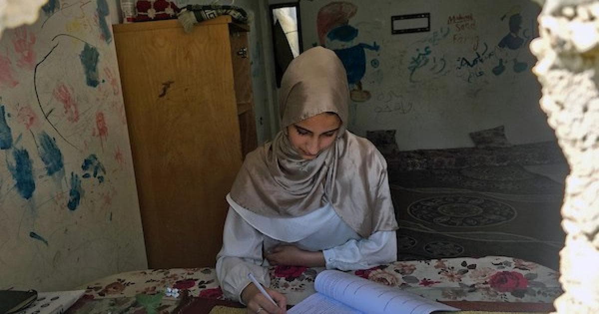 Top Student Nour Odeh Excels in Gaza Exams