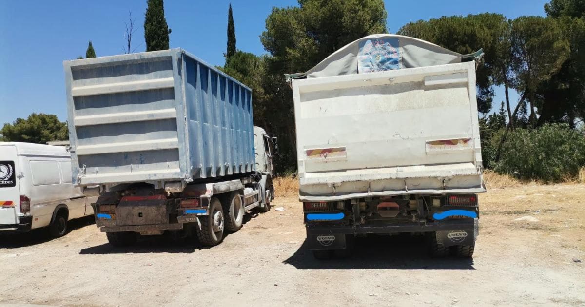 Environment Quality Authority Returns Three Israeli Trucks Containing Construction Waste to 1948 Territories