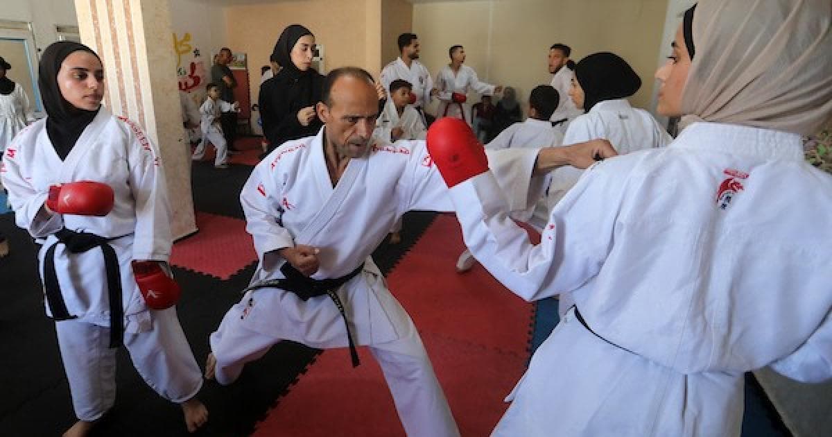 Karate Coach Conducts Gaza Training