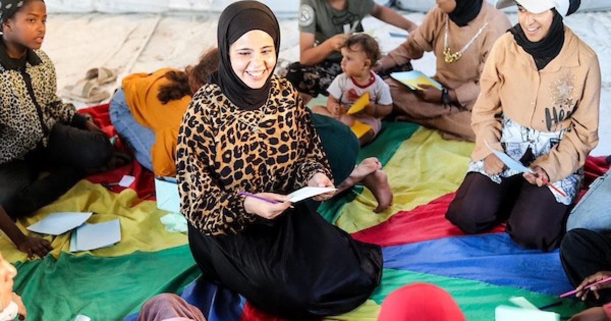 Shaheen leads children's activities in Gaza