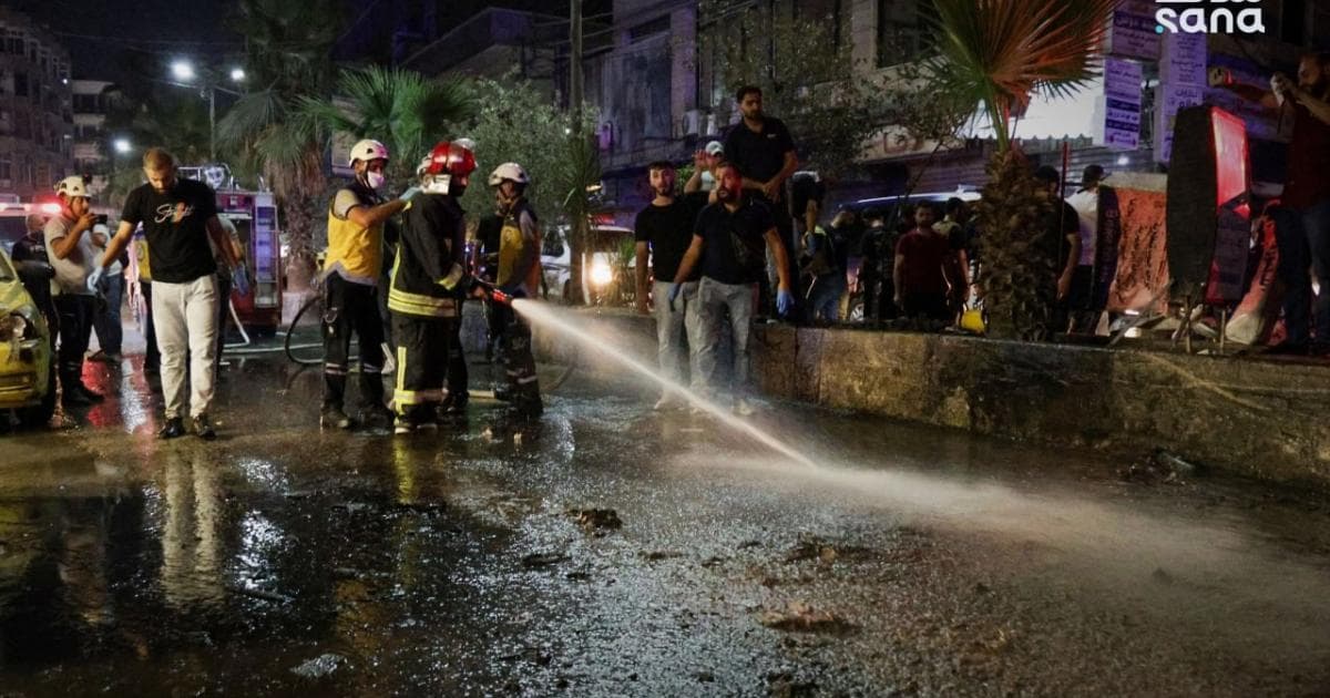 انفجار بالحافلة في جرمانا يوقع قتيلين و13 جريحا