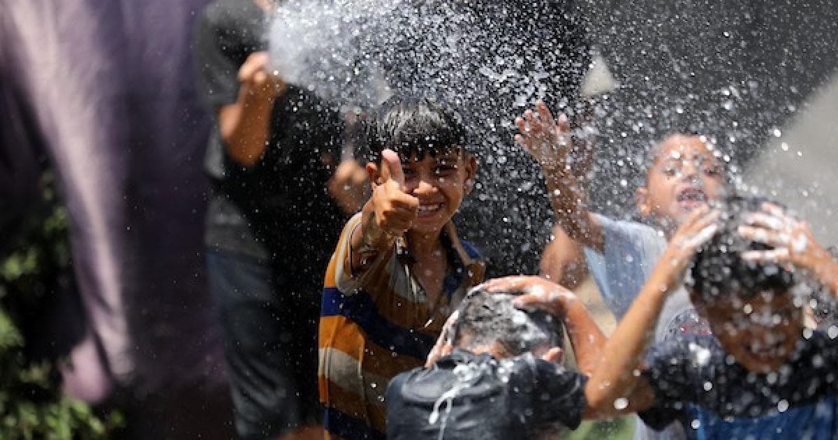 Displaced Palestinian Children in Gaza Camps