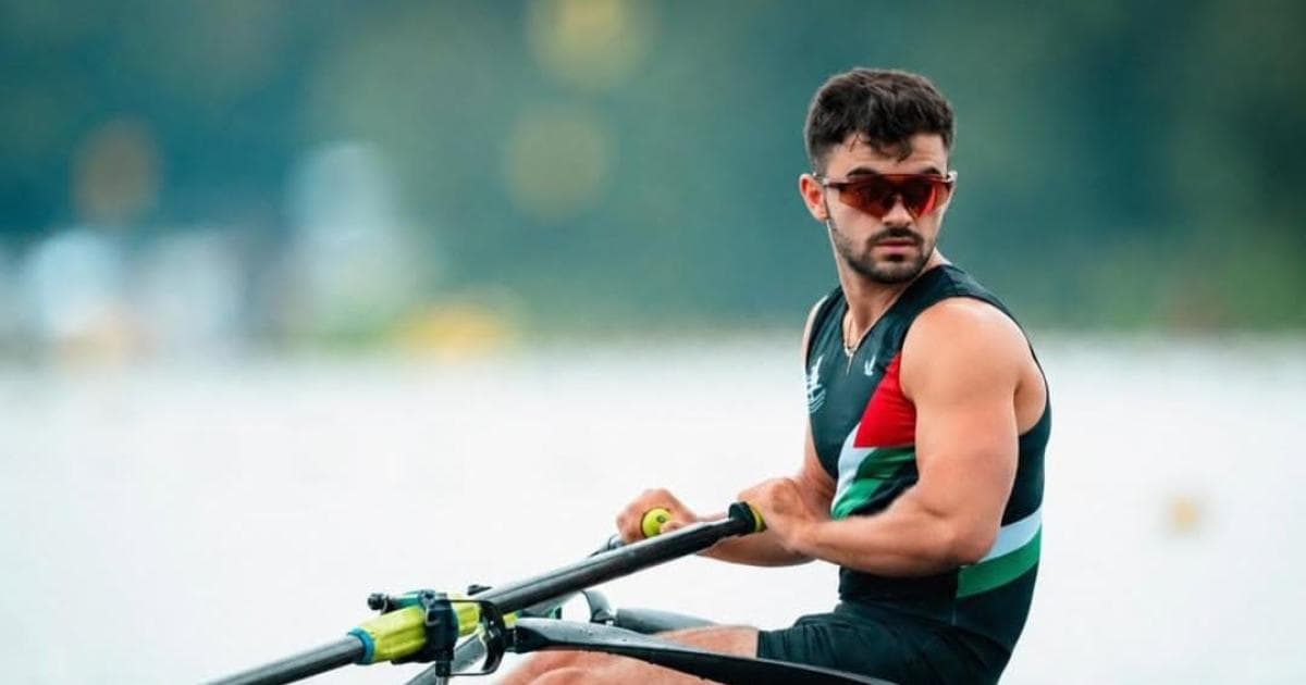 Gazi Kanaan Debuts for Palestine at World Rowing
