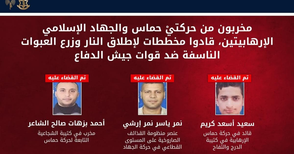 الجيش الإسرائيلي يقتل 3 من حماس والجهاد في شمال غزة