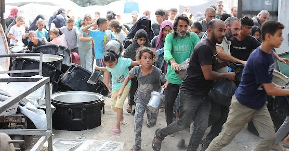 وجبات ساخنة وسط نزوح في غزة