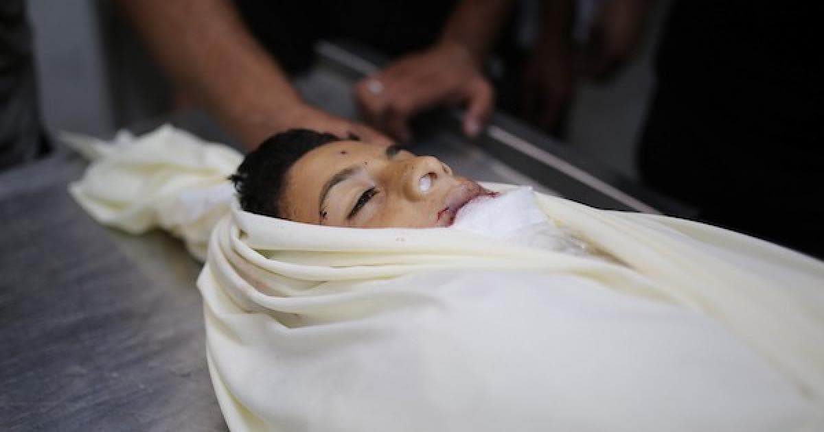 وداع الطفل الفلسطيني عبد الله حمودة
