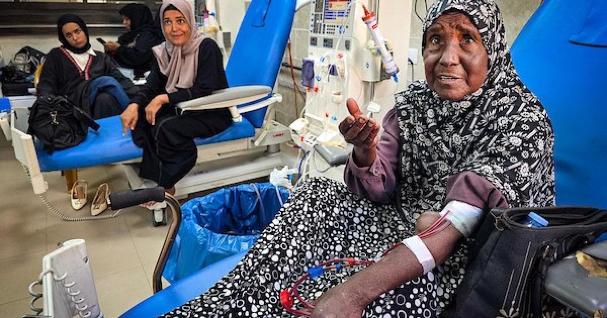 Images of kidney patients at Nasser Medical