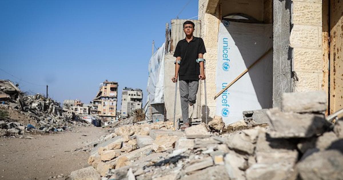 Child Moaz Al-Dini endures Gaza war