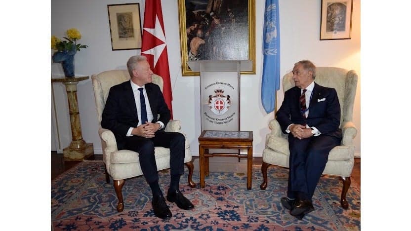 Rajji discusses with Malta's Grand Advisor in NY