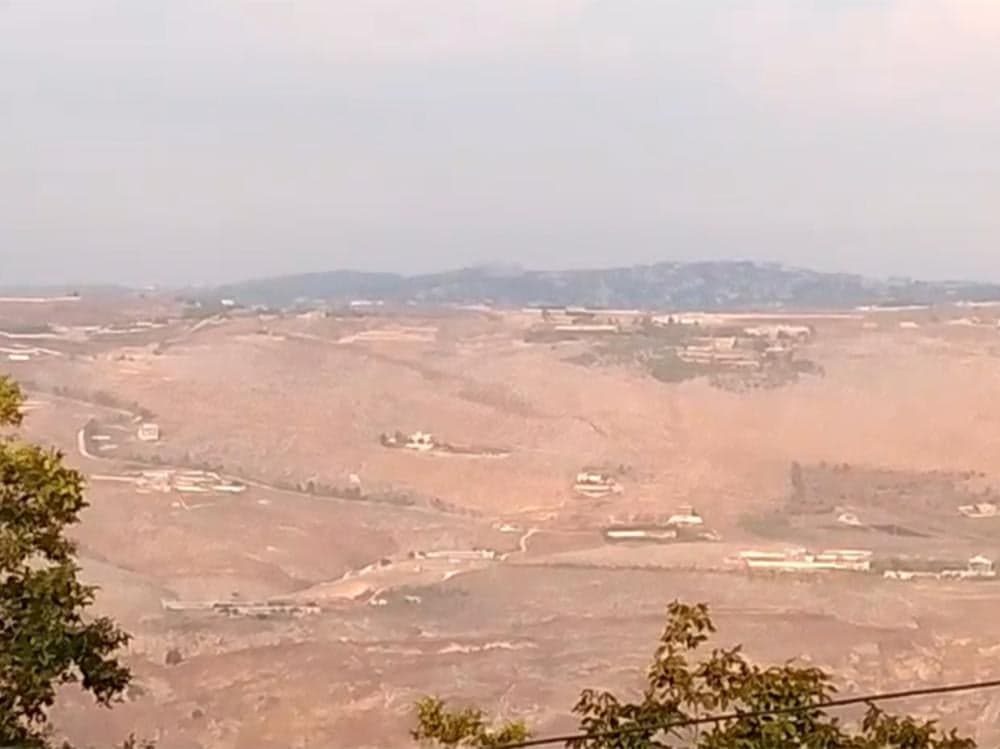 Israeli gunfire at Kafartabetni from Arnon sites