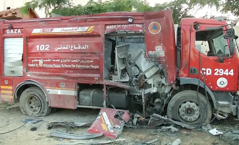 الدفاع المدني بغزة يطالب بمعدات لصيانة مركباته قبل الشتاء