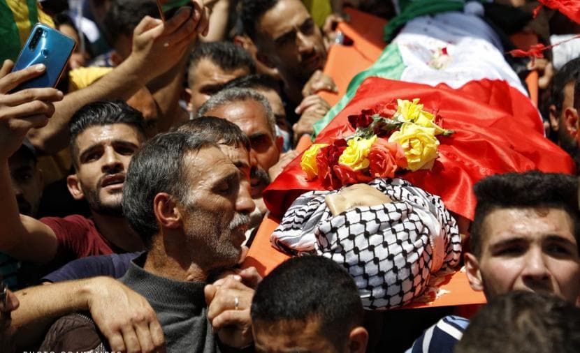 تشييع جنازة الطفل الشهيد جاد الله في طوباس