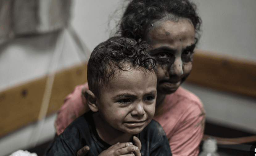 طفلة مصابة برصاص الاحتلال شمال غزة