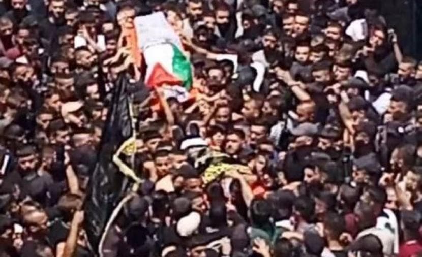 تشييع جثمان الطفل الشهيد سليم فقهاء في رام الله
