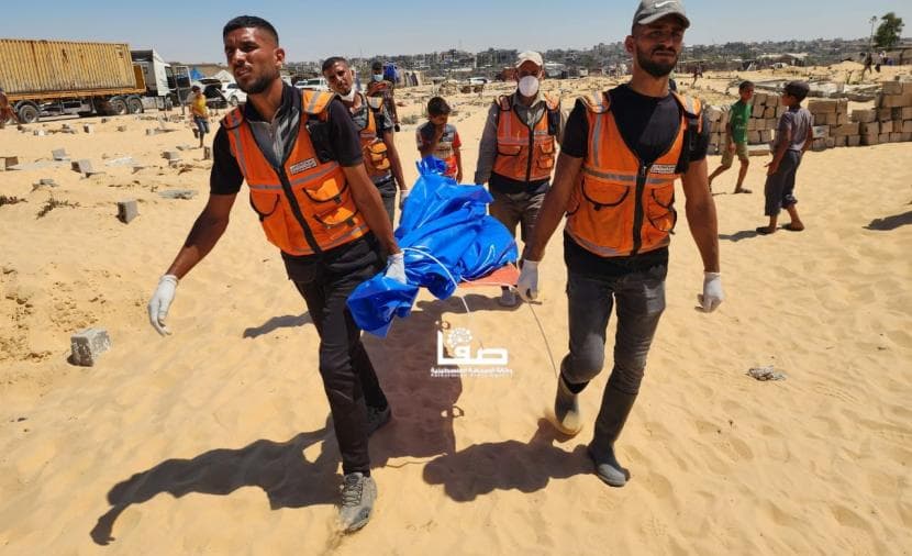 Recovery of 8 martyr bodies in Gaza