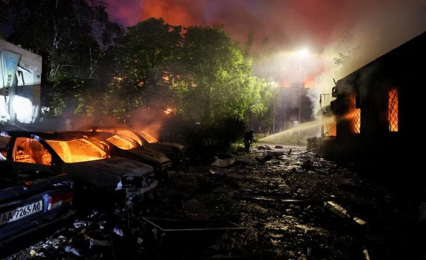 Casualty and Damage from Russian Attack on Kyiv