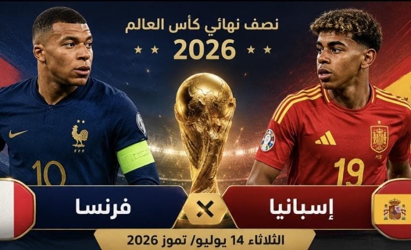 بث مباشر الآن: مشاهدة مباراة فرنسا وإسبانيا في نصف نهائي كأس العالم 2026 بجودة عالية