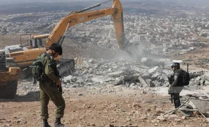 Occupation bulldozers demolish house east of Hebron