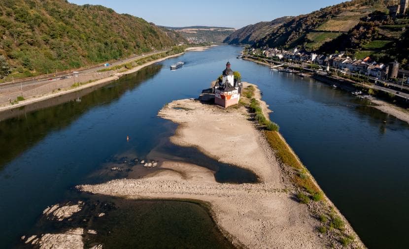 Historic drought risks European transportation