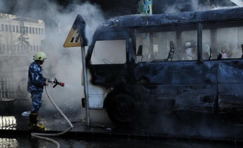 Bus explosion in Rural Damascus injures 13, two die