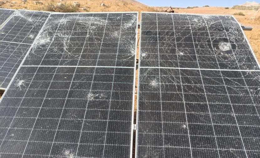 Settlers target solar panels east of Tummam