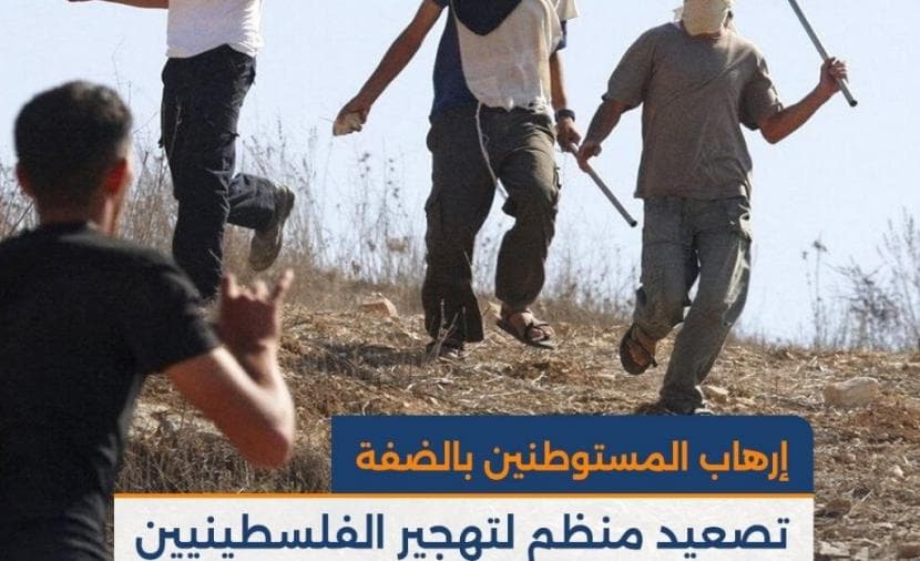 تصعيد إرهاب المستوطنين لتهجير الفلسطينيين