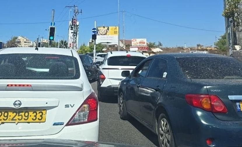 Traffic congestion at Ghabib checkpoint