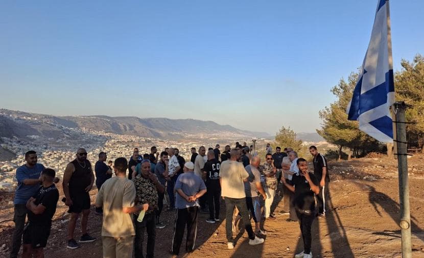 مجد الكروم تظاهر لرفض البؤرة الاستيطانية