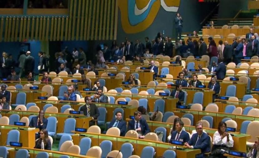 Delegations exit UN during Netanyahu speech