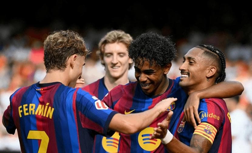 Barcelona secures 5-goal win over Valencia
