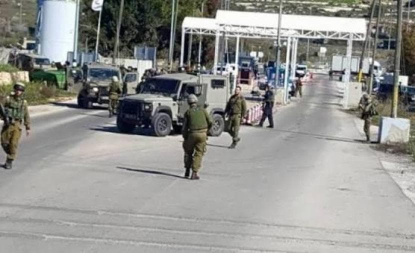 الاحتلال يضع حاجزا عند زعترة شرق بيت لحم
