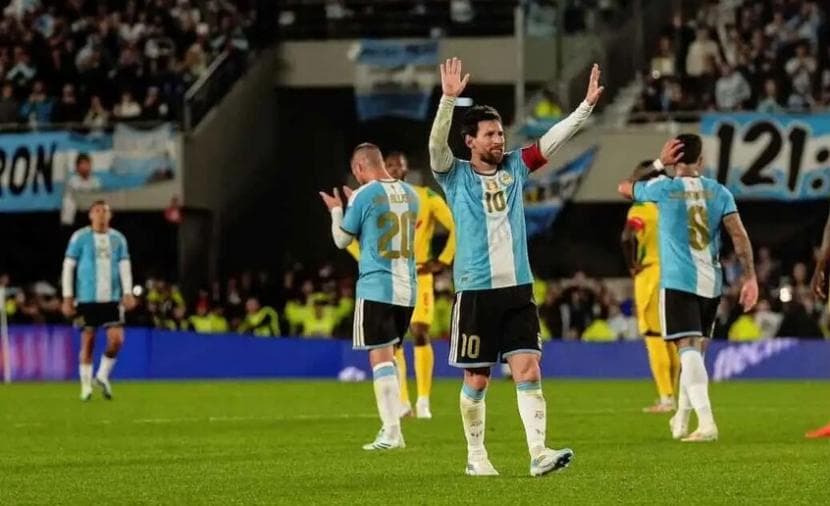 Messi scores but misses unusual chance on Argentina farewell