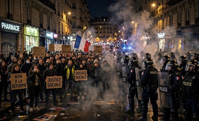 France protests trigger curfews
